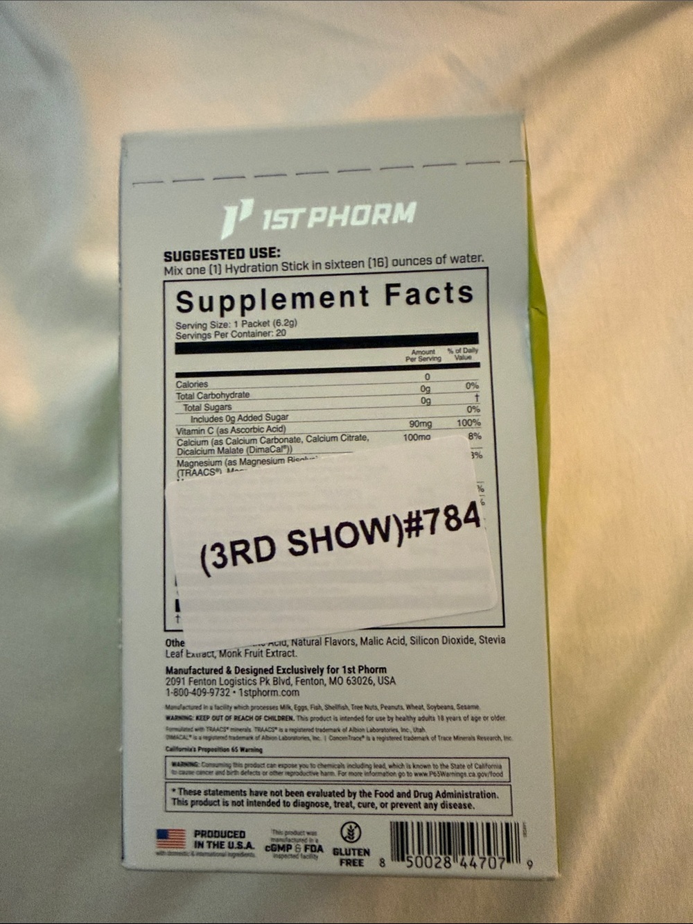 1st Phorm Hydration Citrus Electrolyte Packets - Picture 3 of 4